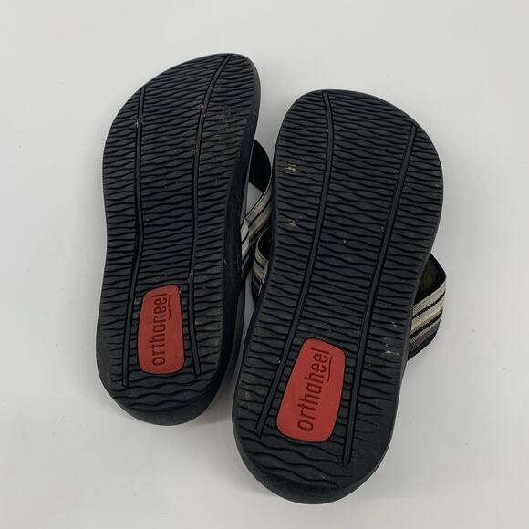 Vionic Orthoheel Orthopedic Comfort Thong Sandals 7 Womens Gray Black Slip On - Picture 6 of 7